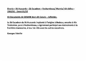 9 EME HUSSARDS 2 EME ESCADRON DE JEAN DEBARE